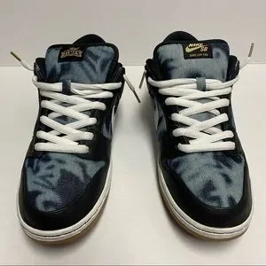 Nike SB Dunk Low Premium Shoes Men’s Size 12 Black/Denim Camo Fast Times 2015 Nike Dunk Premium SB Low BHM for Sale | Authenticity  main image 4